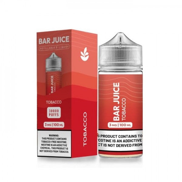 Tobacco by Bar Juice BJ30000 ELiquid 3mg 100mL With Packaging