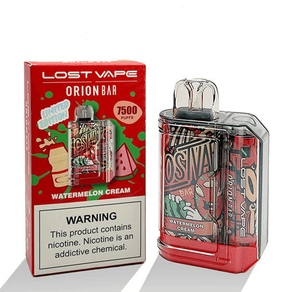 Orion Bar Disposable 7500 Puffs 18mL 50mg Watermelon Cream with packaging