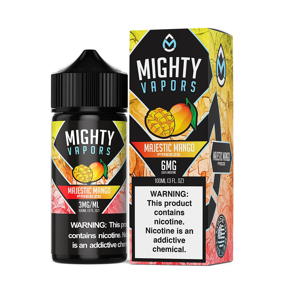 Majestic Mango Freeze | Mighty Vapors | 100mL 3mg bottle with packaging