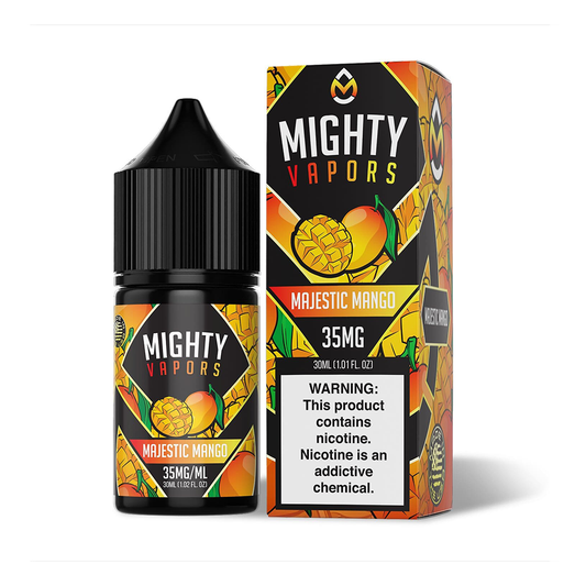 Majestic Mango | Mighty Vapors Salts | 30mL 35mg bottle with Packaging