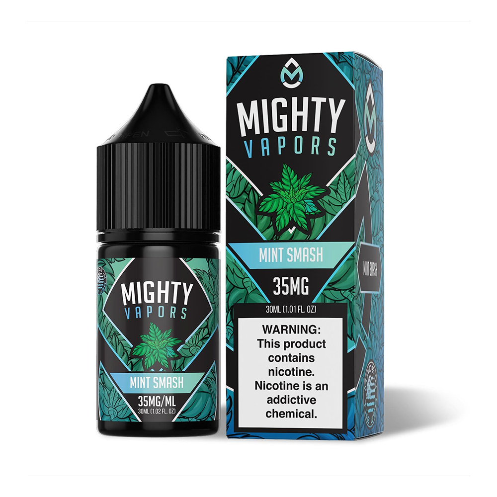 Mint Smash | Mighty Vapors Salts | 30mL 35mg bottle with Packaging