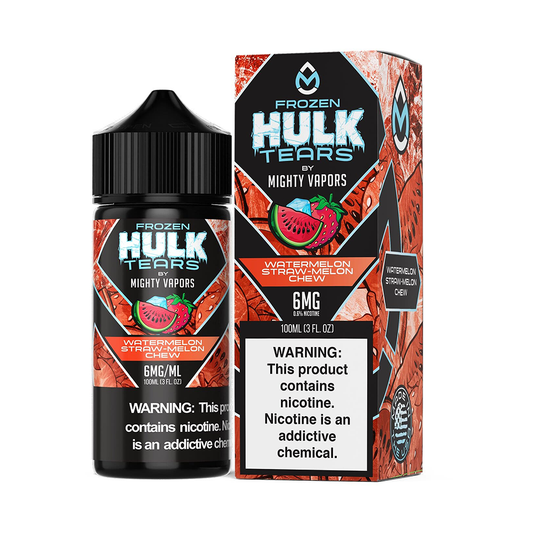 Frozen Watermelon | Mighty Vapors Hulk Tears | 100mL 6mg bottle with Packaging