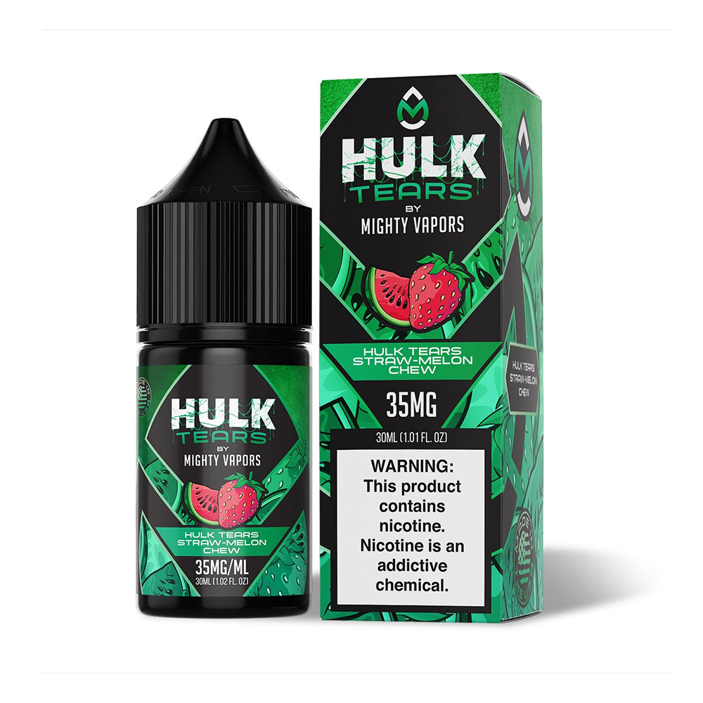 Hulk Tears by Mighty Vapors Hulk Tears Salt Series E-Liquid 30mL (Salt Nic) with Packaging