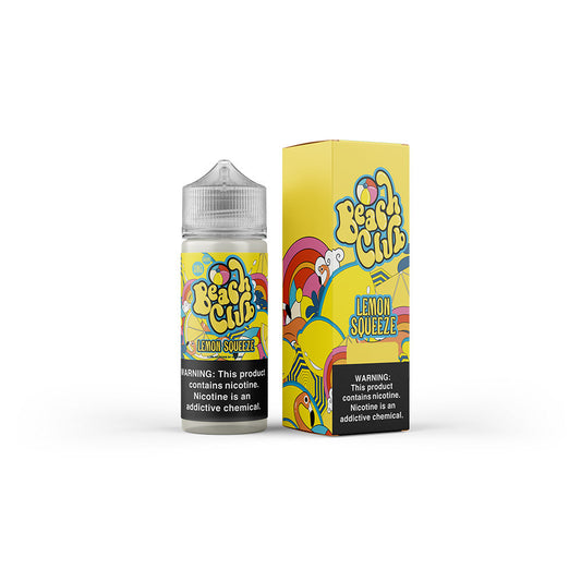 Lemon Squeeze by Beach Club E-Liquid 100mL (Freebase) with packaging