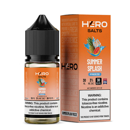 Summer Splash Freeze by Hero E-Liquid 30mL (Salts) with packaging