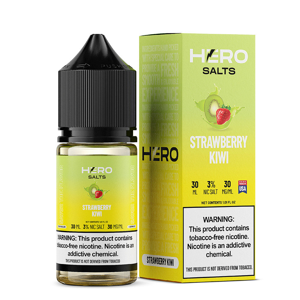 Strawberry Kiwi by Hero E-Liquid 30mL (Salts) with packaging