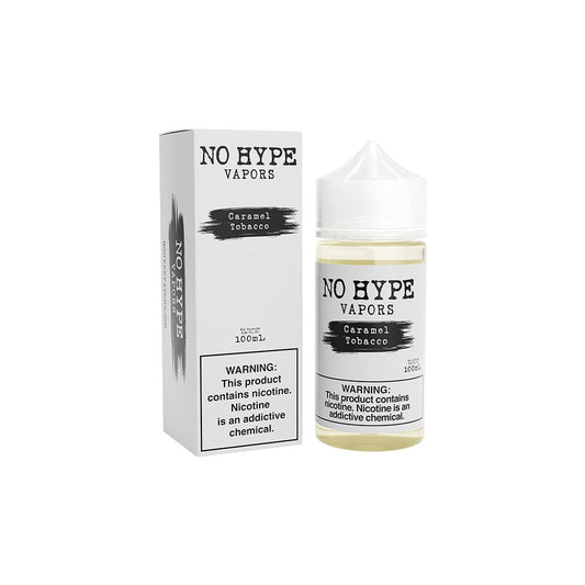 Caramel Tobacco by No Hype E-Liquid 100mL Freebase with packaging