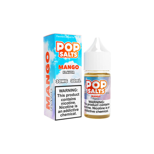 Mango by Pop Salts E-Liquid 30mL Salt Nic with packaging