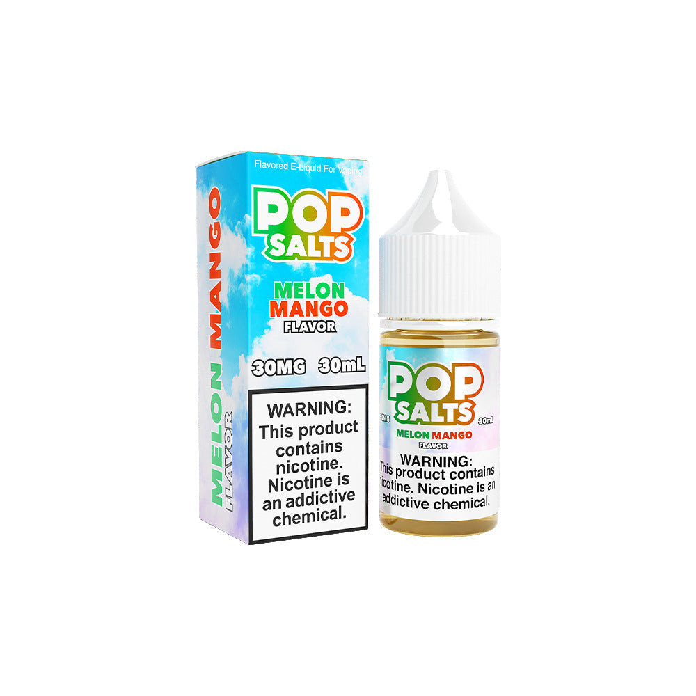 Melon Mango by Pop Salts E-Liquid 30mL Salt Nic with packaging