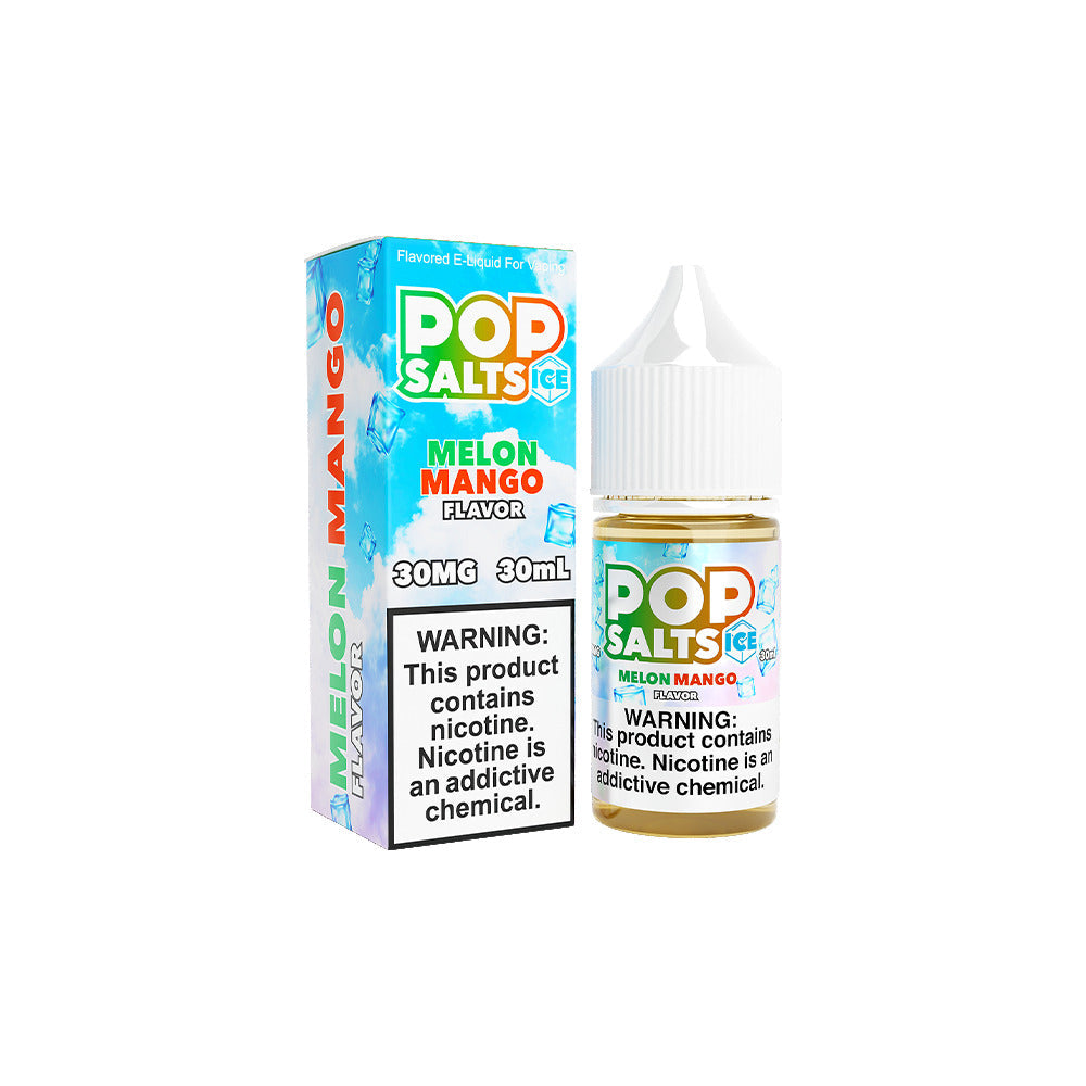 Melon Mango Ice by Pop Salts E-Liquid 30mL Salt Nic with packaging