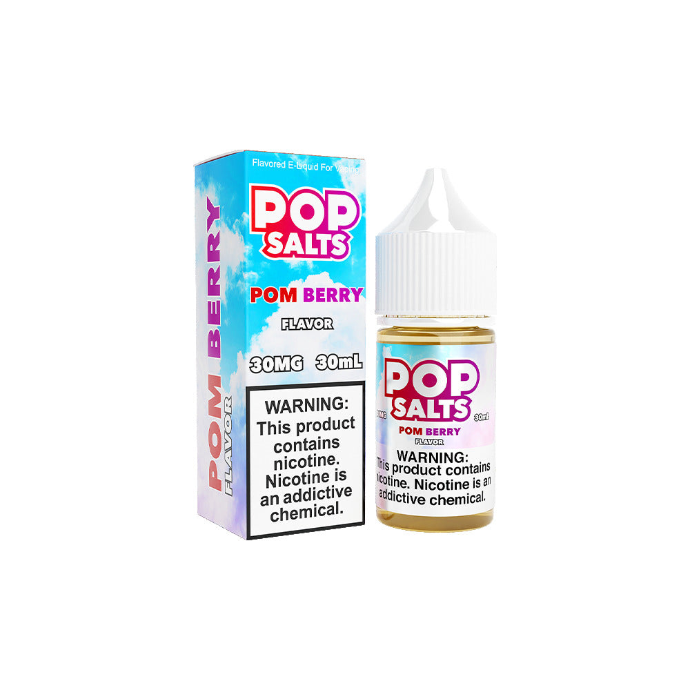 Pom Berry by Pop Salts E-Liquid 30mL Salt Nic with packaging