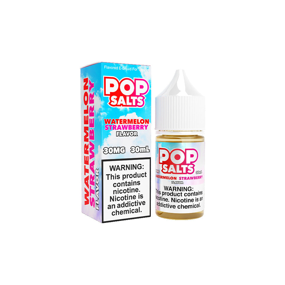 Watermelon Strawberry by Pop Salts E-Liquid 30mL Salt Nic with packaging