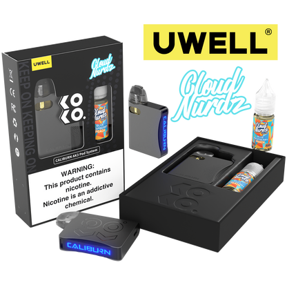 Uwell Caliburn AK3 Kit + A3S 0.8ohm Pods (x2) + Daddy's Vapor 10mL Salts 50mg