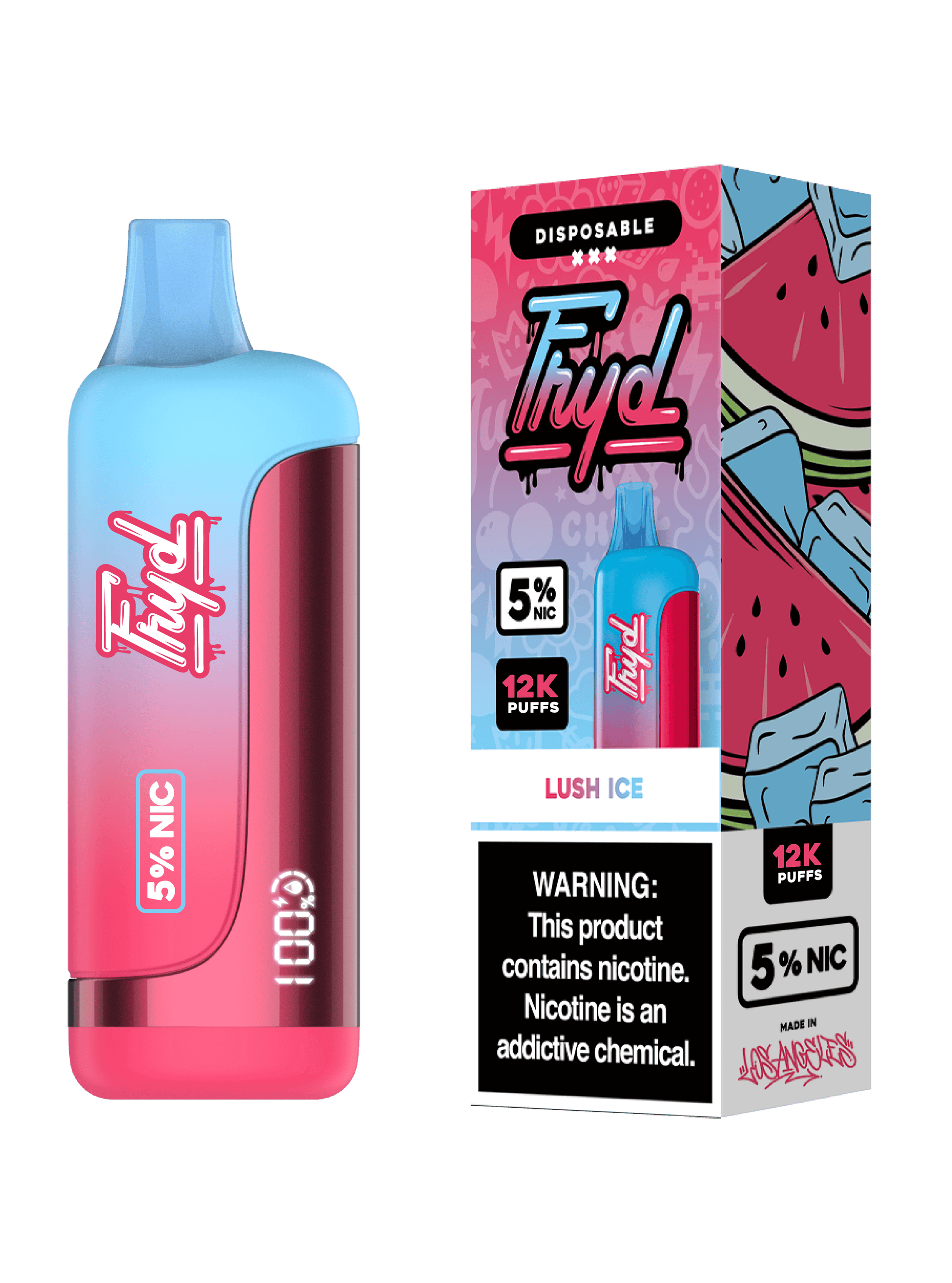 FRYD Disposable 12,0000 Puffs (17mL) 50mg  Lush Ice