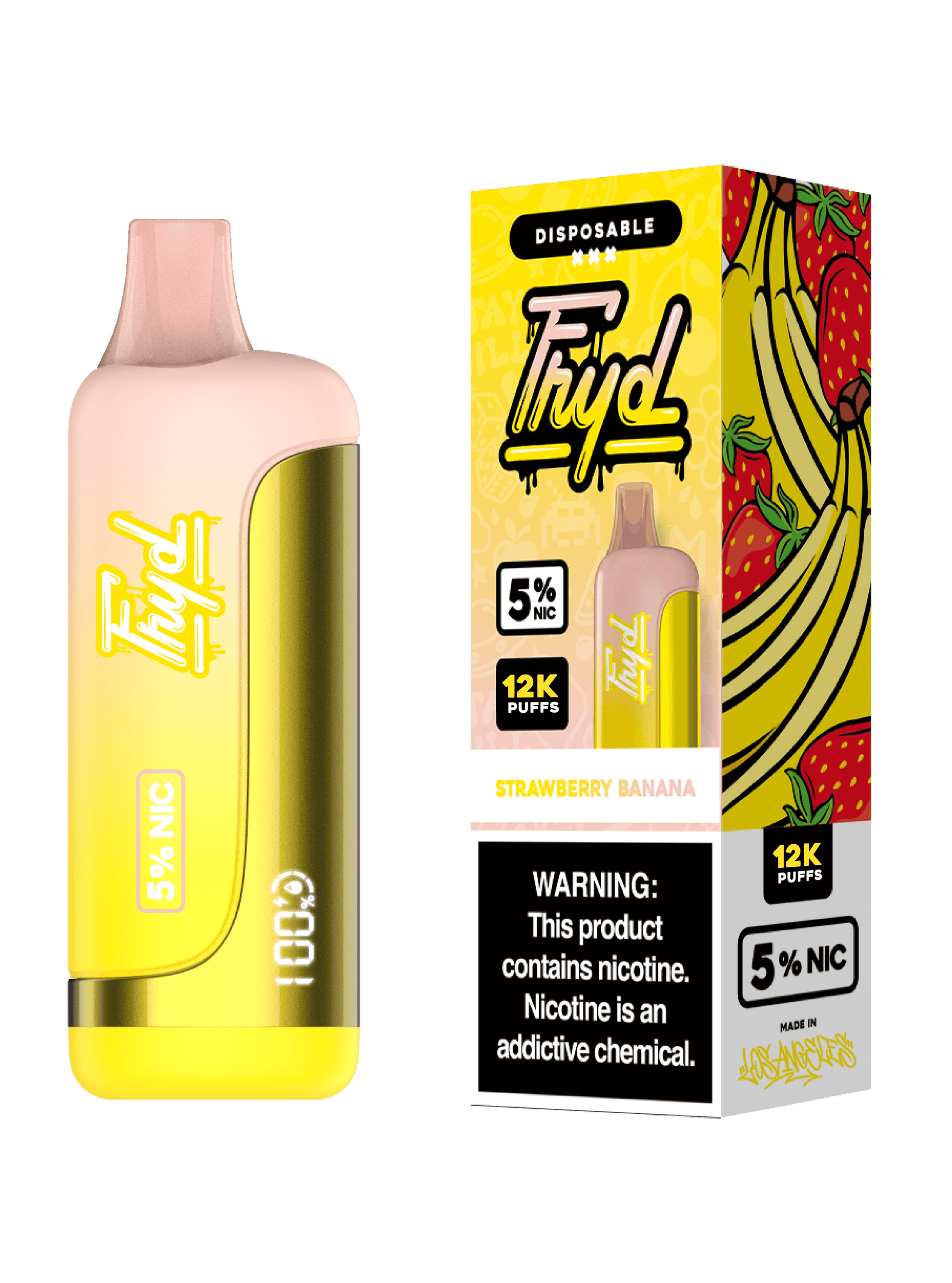 FRYD Disposable 12,0000 Puffs (17mL) 50mg Strawberry Banana