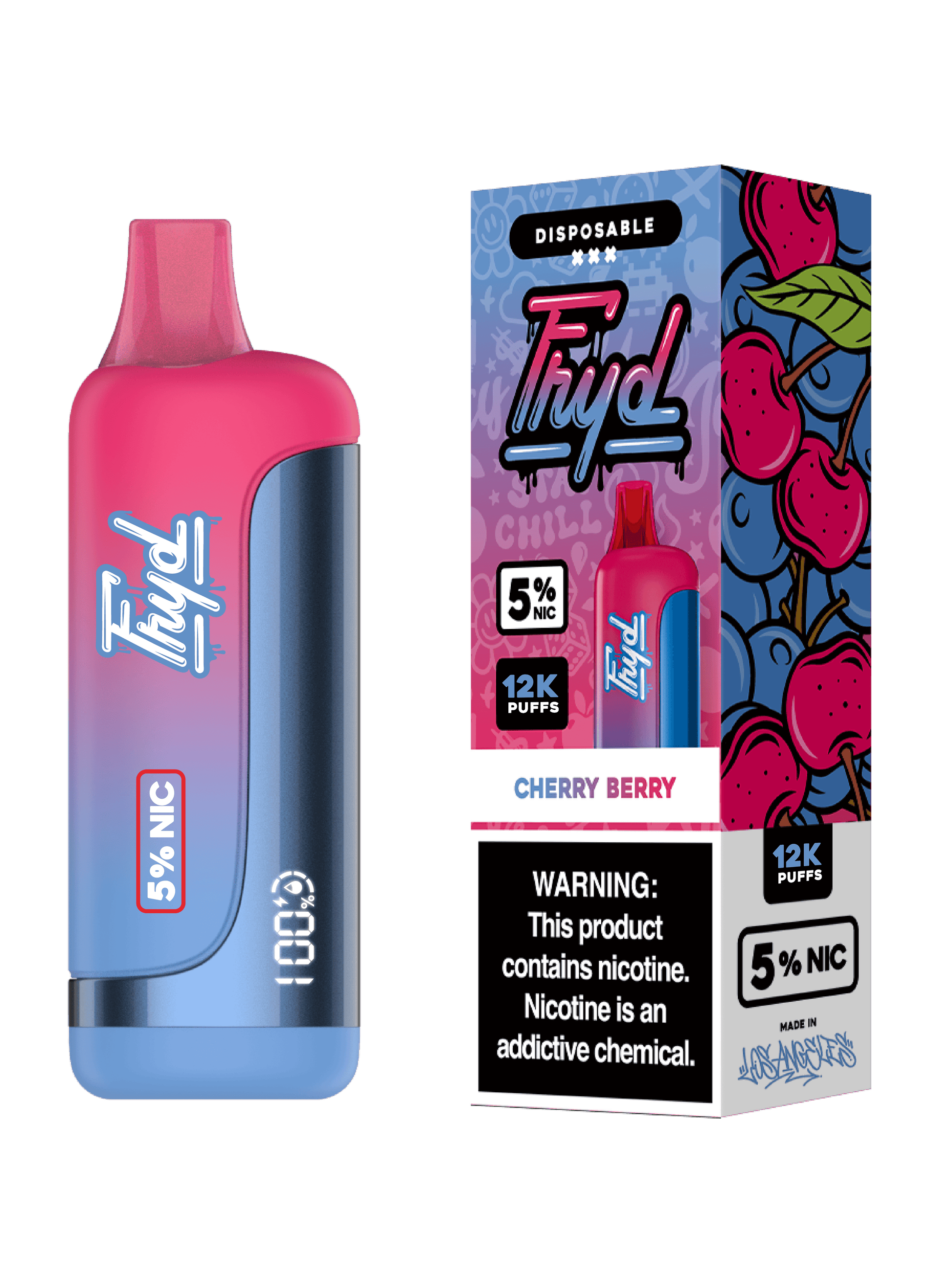 FRYD Disposable 12,0000 Puffs (17mL) 50mg Cherry Berry