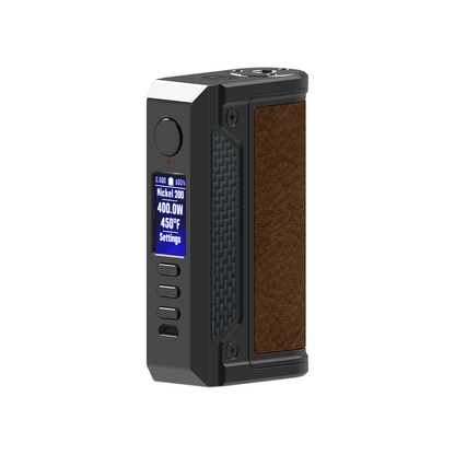 LVE Therion II DNA 250C Box Mod Gunmetal Brown Leather