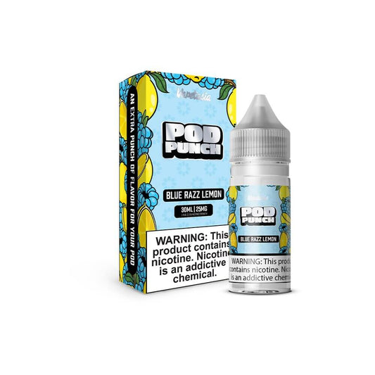 Blue Razz Lemon | Vapetasia Pod Punch Salts | 30mL 25mg bottle with packaging