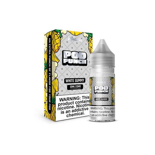 White Gummy | Vapetasia Pod Punch Salts | 30mL 25mg bottle with packaging