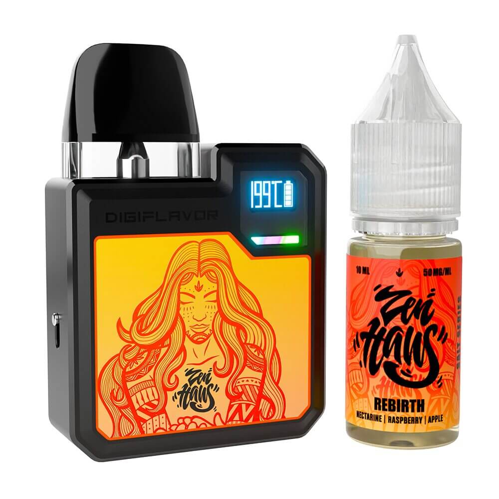 Geekvape Digi-Q Kit + Daddy’s Vapor 10mL Salts 50mg (Pod System + E-Liquid) rebirth