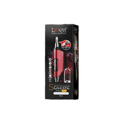 Lookah Seahorse Pro Plus Nectar Collector Wax Vaporizer (650mAh) Red