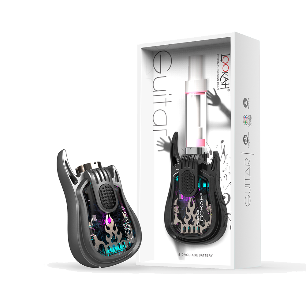 Lookah Guitar 510 Battery Mod - Black with packaging