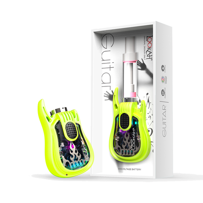 Lookah Guitar 510 Battery Mod - Neon Green with  packaging