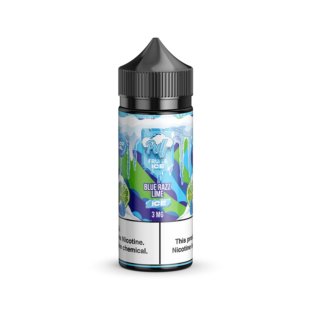 Blue Razz Lime Ice | Puff Fruits | 100mL 3mg bottle