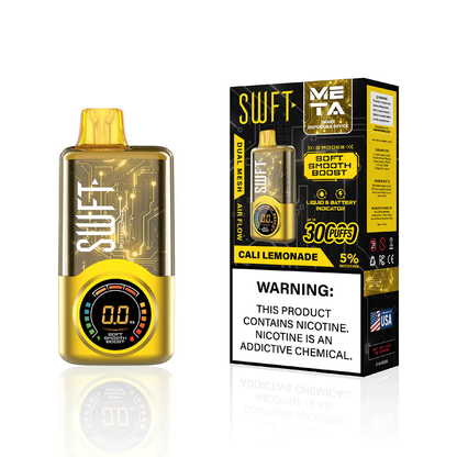 SWFT Meta - 30000 Puffs Disposable - 24mL 50mg Cali Lemonade with packaging