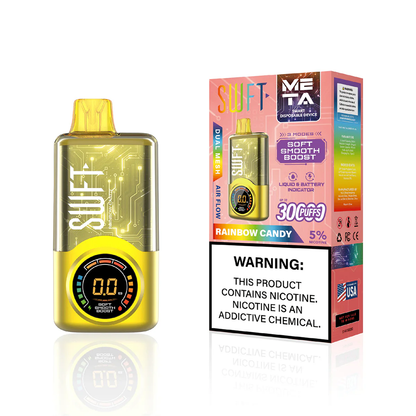 SWFT Meta - 30000 Puffs Disposable - 24mL 50mg Rainbow Candy with packaging