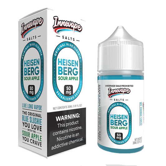 Heisenberg Sour Apple | Innevape Salts | 30mL 50mg bottle with packaging