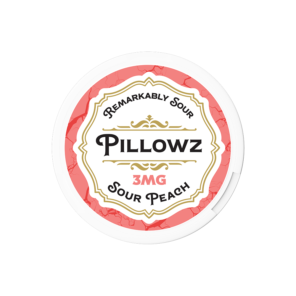 Pillowz TFN Nicotine Pouches (20ct Can)(5-Can Pack) 3mg Sour Peach