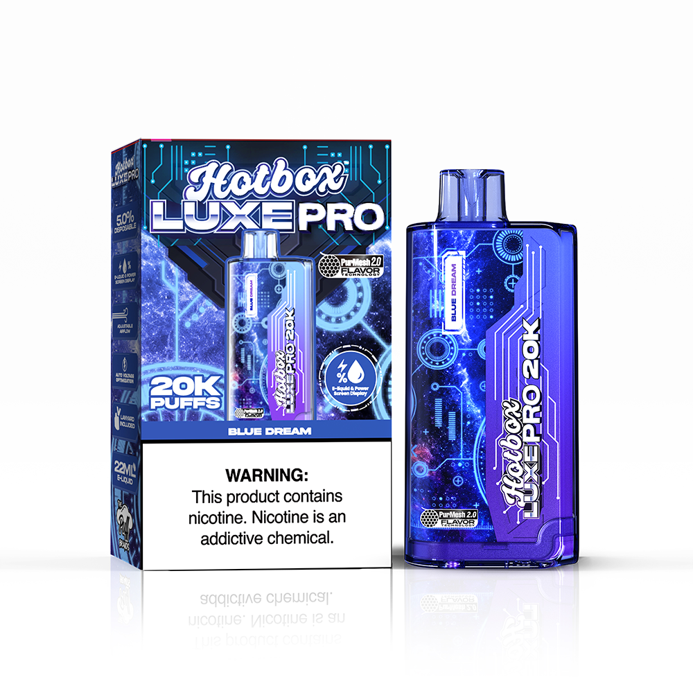 Puff Labs Hotbox Luxe Pro | 20000Puff | 22mL - Blue Dream with packaging