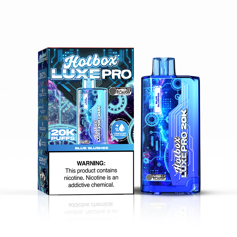 Puff Labs Hotbox Luxe Pro | 20000Puff | 22mL - Blue Slushee with packaging