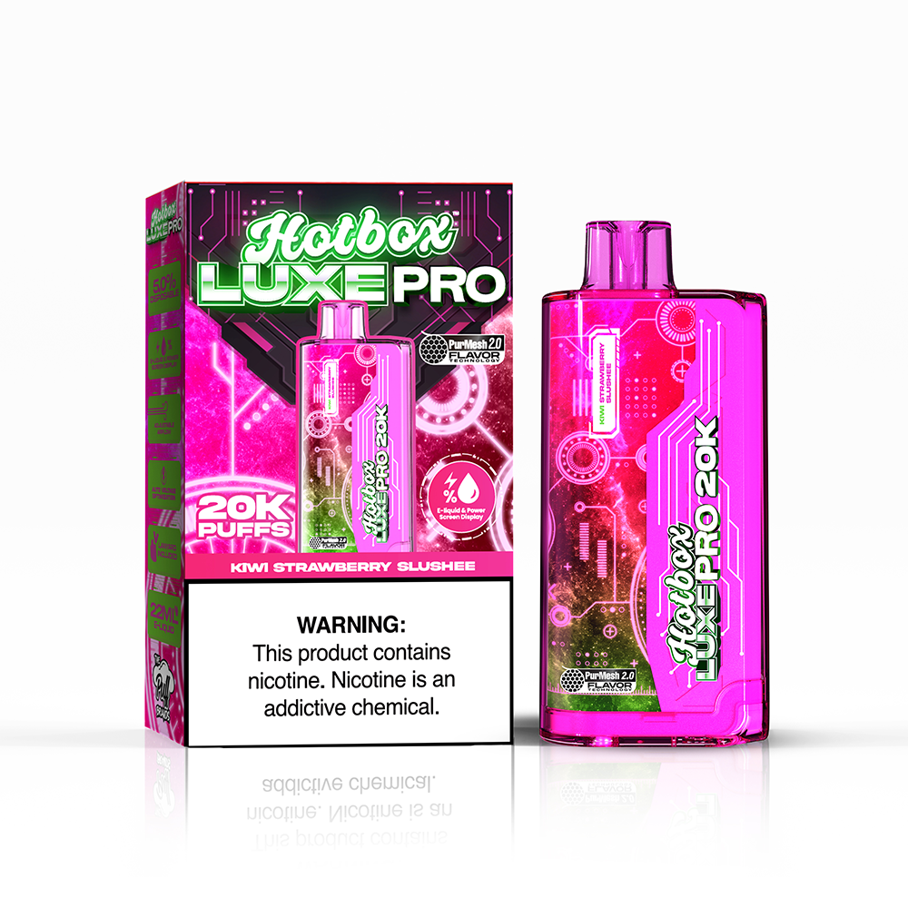 Puff Labs Hotbox Luxe Pro | 20000Puff | 22mL - Kiwi Strawberry Slushee with packaging