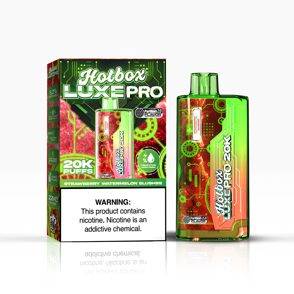 Puff Labs Hotbox Luxe Pro | 20000Puff | 22mL - Strawberry Watermelon Slushee with packaging