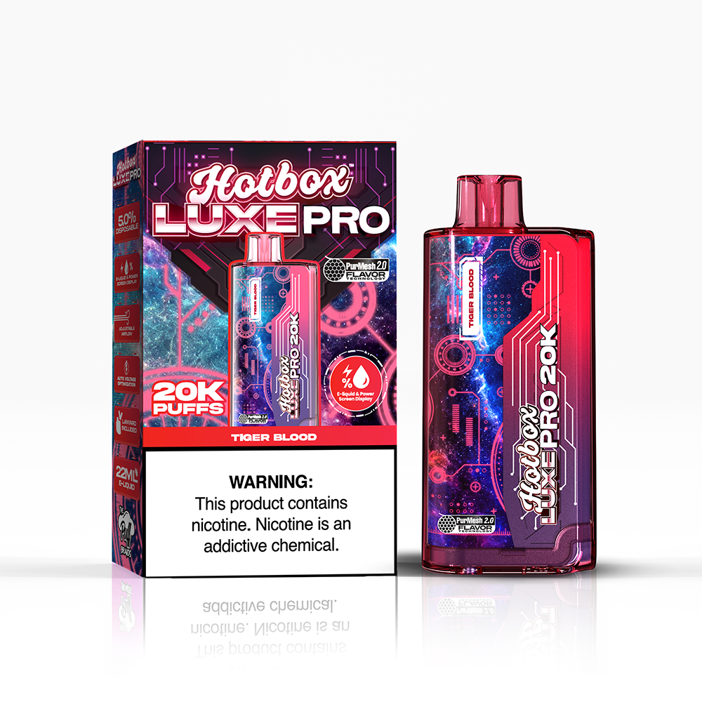 Puff Labs Hotbox Luxe Pro | 20000Puff | 22mL - Tiger Blood with packaging