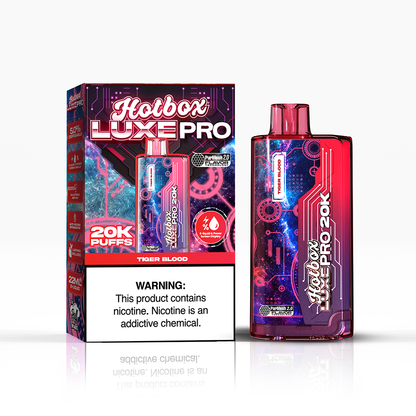 Puff Labs Hotbox Luxe Pro | 20000Puff | 22mL - Tiger Blood with packaging