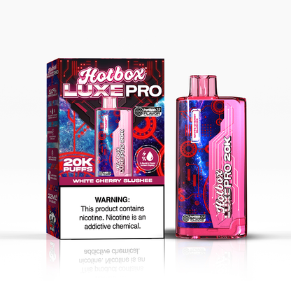 Puff Labs Hotbox Luxe Pro | 20000Puff | 22mL - White Cherry Slushee with packaging