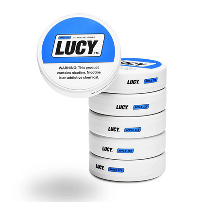 Lucy Nicotine Pouches (15ct Can)(5-Can Pack) Apple Ice 4mg