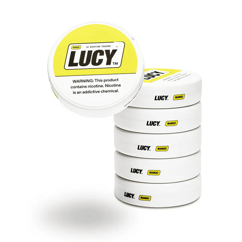 Lucy Nicotine Pouches (15ct Can)(5-Can Pack) Mango 12mg