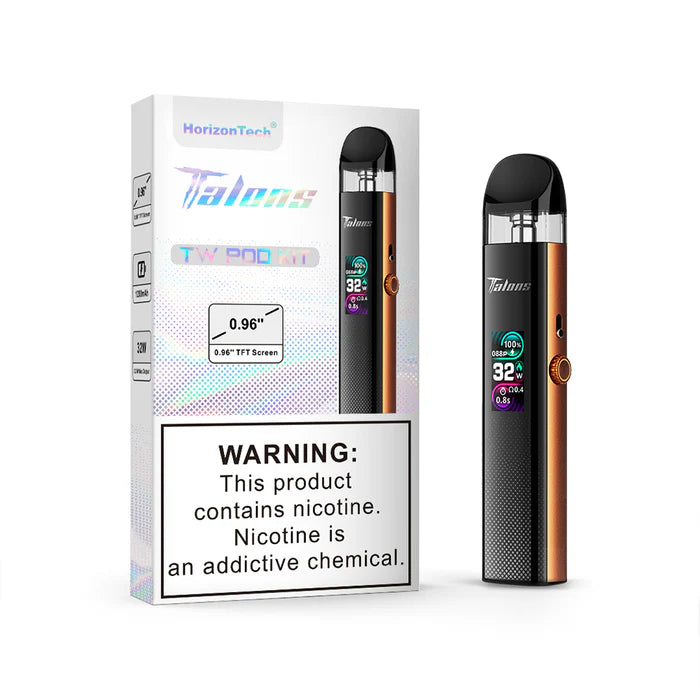 HorizonTech Talons TW Starter Kit (Pod System) | Coral Orange  with Packaging