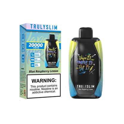 Truly Bar Trulyslim 20K | 20000Puff | 18mL - Blue Raspberry Lemon with packaging