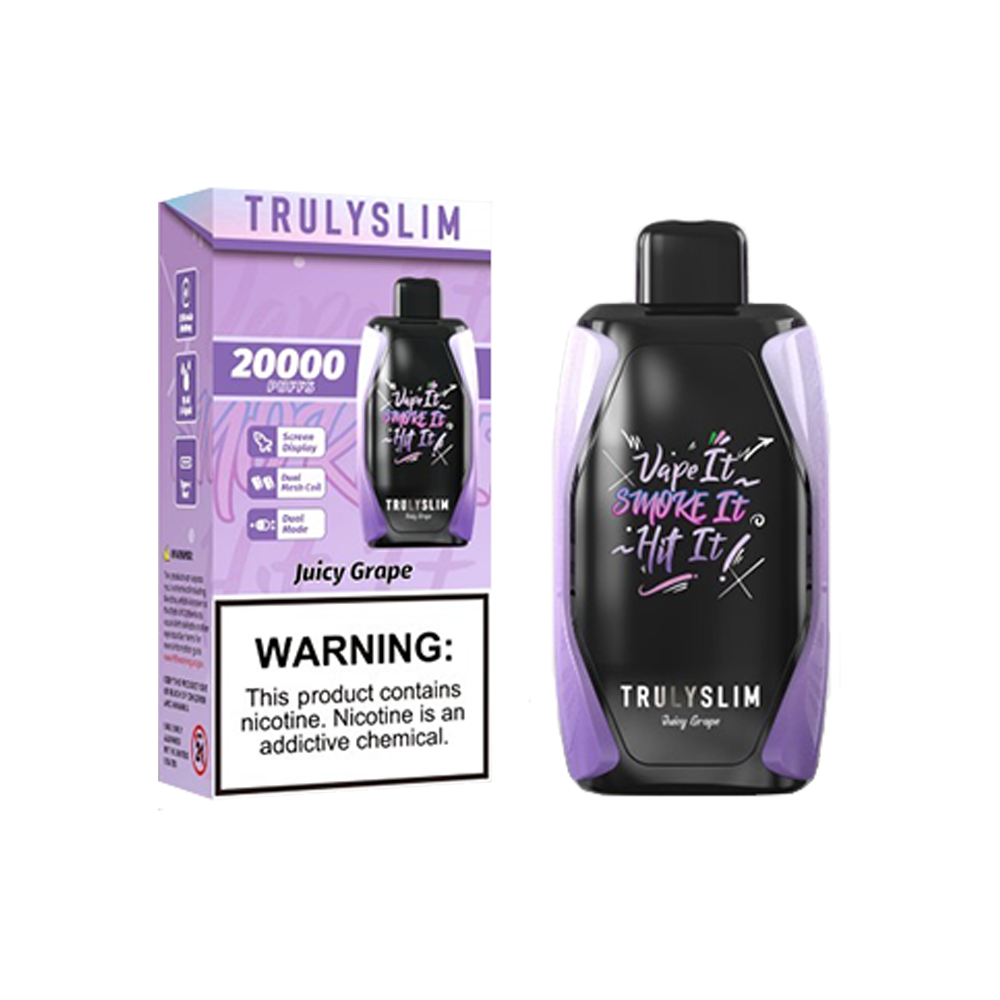 Truly Bar Trulyslim 20K | 20000Puff | 18mL - Juicy Grape with packaging