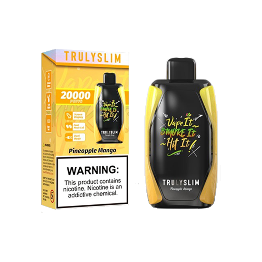 Truly Bar Trulyslim 20K | 20000Puff | 18mL - Pineapple Mango with packaging