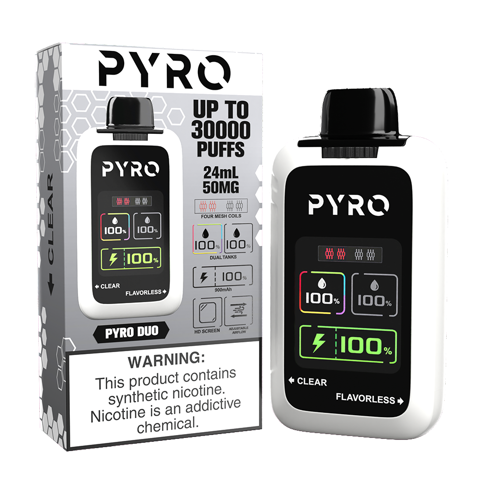 Pyro Duo | 30000Puff | 24mL - Clear / Flavorless with packaging