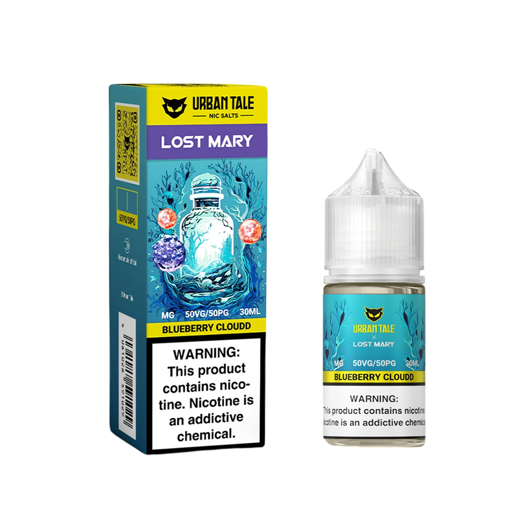 Blueberry Cloudd by Urban Tale Lost Mary Salts  30mL with packaging