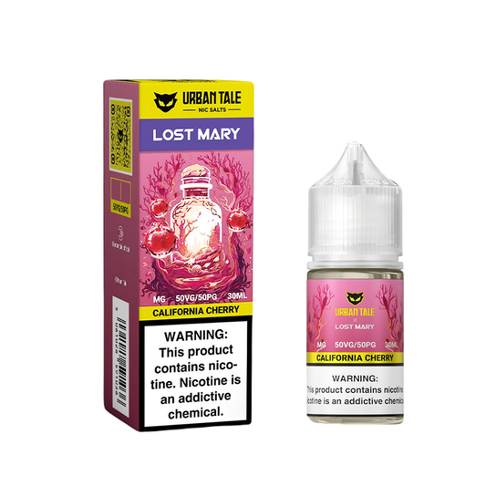 California Cherry by Urban Tale Lost Mary Salts 30mL with packaging