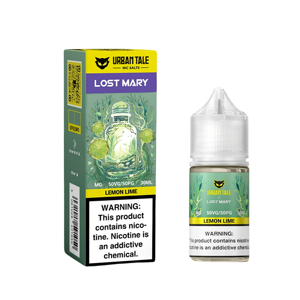 Lemon Lime by Urban Tale Lost Mary Salts  30mL (Salt Nic) with packaging