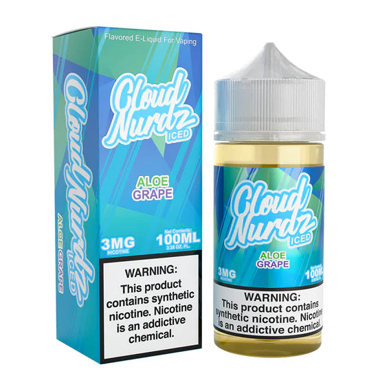 Aloe Grape Ice by Cloud Nurdz Series E-Liquid 100mL (Freebase)